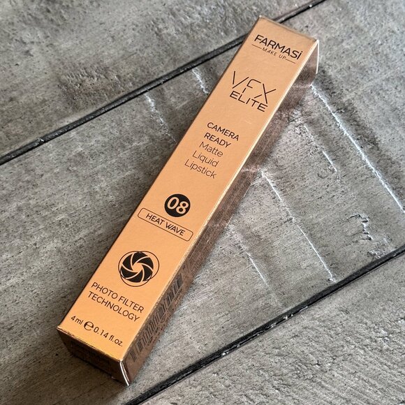 FARMASI VFX Elite Matte Liquid Lipstick #08 Heat Wave Long Lasting NIB - Picture 2 of 6